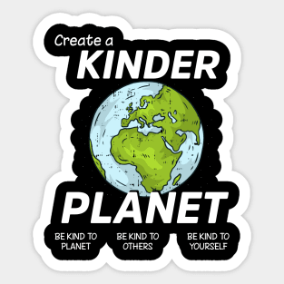 Create A Kinder Planet Be Kind Aesthetic Trend Sticker